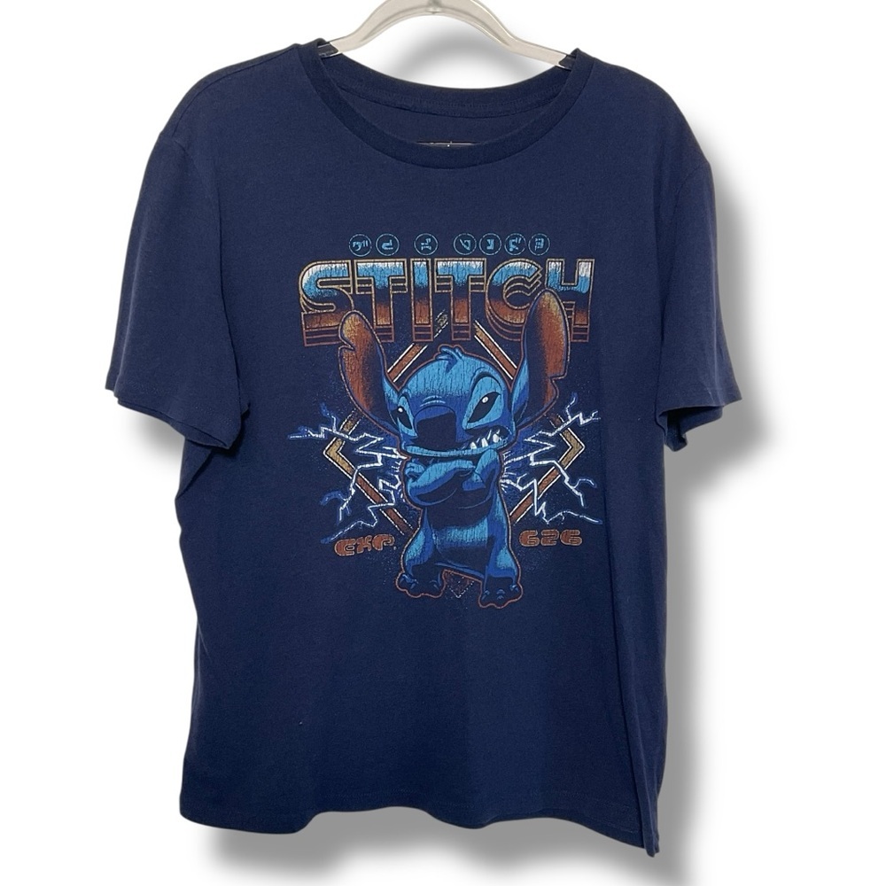 Vintage Disney Stitch Shirt Youth Lilo Blue Shortsleeve‎ Rocker Tee Size X Large